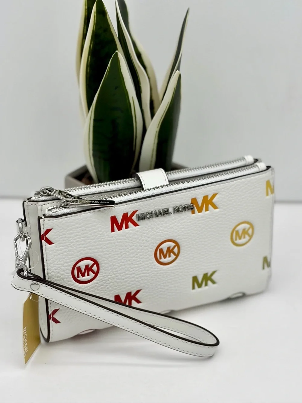 MICHAEL KORS Jet Set Travel Large Double Zip Wallet Wristlet